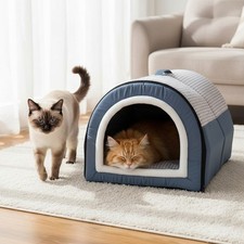 DogCat Bed Hooded Kitten Pet