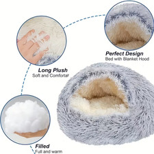 Dog Cat Bed Hooded Kitten Pet