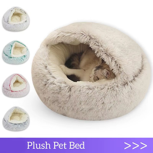 Dog cat bed hooded kitten - bed,