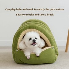 Dog Cat Bed Hooded Kitten Pet