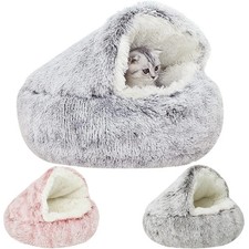 Dog Cat Bed Hooded Kitten Pet